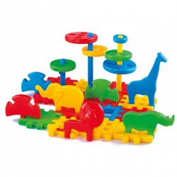 900031 MARIOINEX KLOCKI WAFLE ZOO 30 SZT