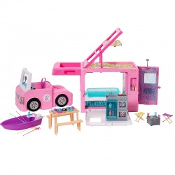 GHL93 BARBIE KAMPER AUTO 3W1 DOMEK BASEN