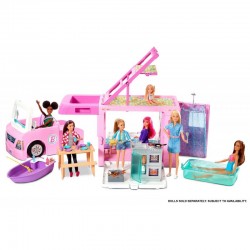 GHL93 BARBIE KAMPER AUTO 3W1 DOMEK BASEN
