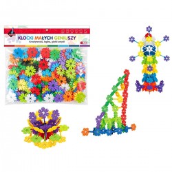 109503 KLOCKI MAŁYCH GENIUSZY KWIATKI 140 EL
