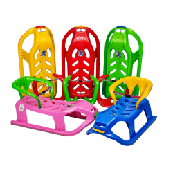 256593 SANKI Z OPARCIEM PLASTIKOWE SNOW STAR RÓŻNE KOLORY