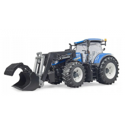 03121 BRUDER POJAZD TRAKTOR NEW HOLLAND T7 Z ŁADOWACZEM