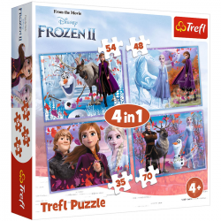 34323 TREFL PUZZLE FROZEN KRAINA LODU II 4W1