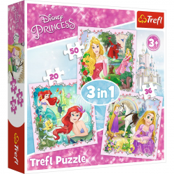 34842 TREFL PUZZLE KSIĘŻNICZKI DISNEYA 3W1