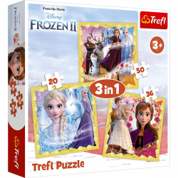 34847 TREFL PUZZLE FROZEN KRAINA LODU ELSA 3W1