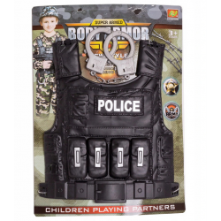 107769 KAMIZELKA POLICYJNA + KAJDANKI POLICJA