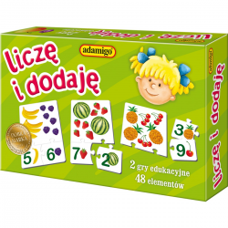 006748 LICZĘ I DODAJĘ GRA EDUKACYJNA PUZZLE ADAMIGO