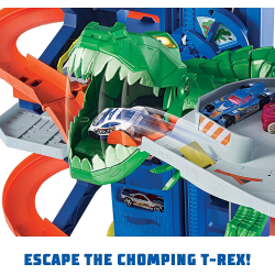 GJL14 HOT WHEELS ZESTAW MEGA GARAŻ PARKING T-REXA