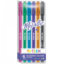 278197 DŁUGOPISY ŻELOWE METALLIC 6 KOLORÓW