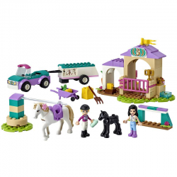 41441 LEGO FRIENDS SZKÓŁKA JEŹDZIECKA I PRZYCZEPA DLA KONIA