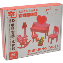 061291 ZESTAW MEBELKI DREWNIANE MEBLE DLA LALEK