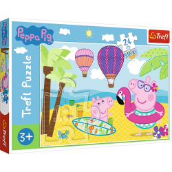 14293 TREFL PUZZLE PEPPA NA WAKACJACH MAXI 24 EL