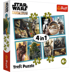 34377 TREFL PUZZLE MANDALORIAN I JEGO ŚWIAT 4W1