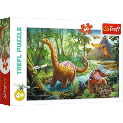 17319 TREFL PUZZLE WĘDRÓWKA DINOZAURÓW 60 EL
