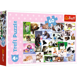 17332 PUZZLE TREFL KOCI ŚWIAT 60 EL