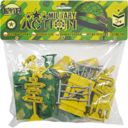 025832 ZESTAW WOJSKOWU ŻOŁNIERZYKI WOJSKO Z POJAZDAMI