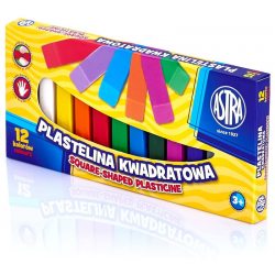 030538 PLASTELINA KWADRATOWA 12 KOLORÓW ASTRA