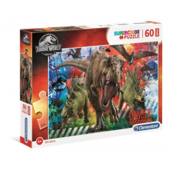 26456 CLEMENTONI PUZZLE JURASSIC WORLD DINOZAURY 60 EL