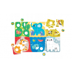 491545 CZUCZU DUUUŻE PUZZLE Z DZIURKĄ ZWIERZĘTA
