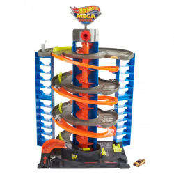 GTT95 HOT WHEELS ZESTAW ZAKRĘCONY MEGA GARAŻ TOR