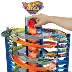 GTT95 HOT WHEELS ZESTAW ZAKRĘCONY MEGA GARAŻ TOR
