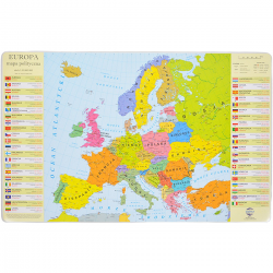 906425 PODKŁADKA POD MYSZ NA BIURKO MAPA EUROPY