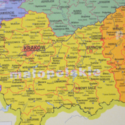 906524 PODKŁADKA POD MYSZ NA BIURKO MAPA POLSKI