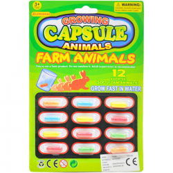 613813 MAGICZNE KAPSUŁKI ROSNĄCE ZWIERZĘTA Z FARMY 12 SZT
