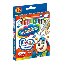 000294 KREDKI BAMBINO TRÓJKĄTNE 12 KOL.