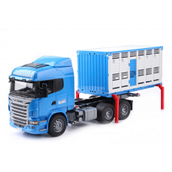03549 BRUDER CIĘŻARÓWKA SCANIA PRZEWÓZ ZWIERZĄT