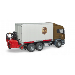 03581 BRUDER CIĘŻARÓWKA SCANIA UPS + WÓZEK WIDŁOWY