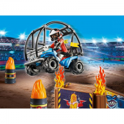 70820 PLAYMOBIL POKAZ KASKADERSKI Z QUADEM I PŁONĄCĄ RAMPĄ