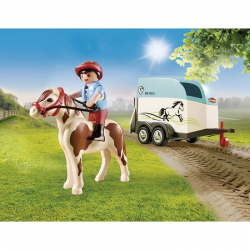 70511 PLAYMOBIL SAMOCHÓD Z PRZYCZEPĄ DLA KUCYKA