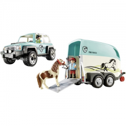 70511 PLAYMOBIL SAMOCHÓD Z PRZYCZEPĄ DLA KUCYKA