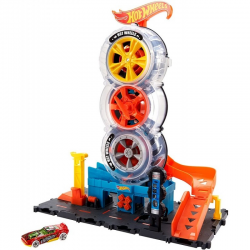 HDP02 HOT WHEELS TOR WYŚCIGOWY WARSZTAT OPON