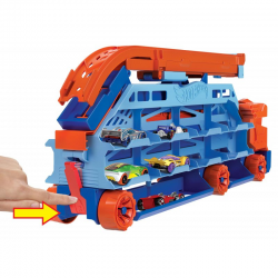 HDY92 HOT WHEELS TRANSPORTER LAWETA ZE ZJEŻDŻALNIĄ