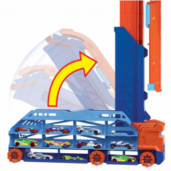 HDY92 HOT WHEELS TRANSPORTER LAWETA ZE ZJEŻDŻALNIĄ