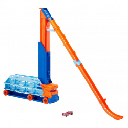HDY92 HOT WHEELS TRANSPORTER LAWETA ZE ZJEŻDŻALNIĄ