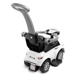 390031 SAMOCHÓD JEŹDZIK SPORT CAR Z RĄCZKĄ BIAŁY