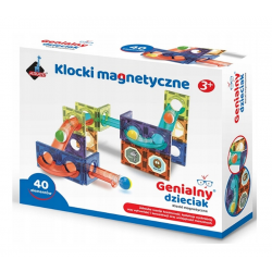 117942 KLOCKI MAGNETYCZNE GENIALNY DZIECIAK 40 EL