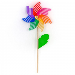 496330 WIATRAK WIATRACZEK NA PATYKU KWIATEK