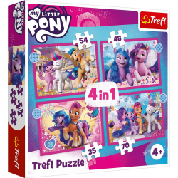 34375 TREFL PUZZLE MY LITTLE PONY KUCYKI 4W1
