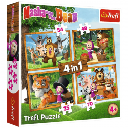 34388 TREFL PUZZLE MASZA I NIEDŹWIEDŹ 4W1