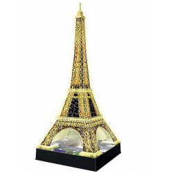 125791 WIEŻA EIFFLA LED NIGHT PUZZLE 3D 216 EL.