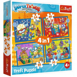 34390 TREFL PUZZLE SUPER THING ZINGS SUPER AKCJA 4W1