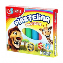 003798 PLASTELINA INSPIRIA 6 KOLORÓW