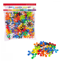 117010 KLOCKI MAŁYCH GENIUSZY KWIATKI 166 EL