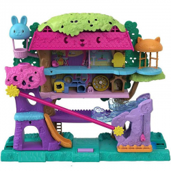 HHJ06 POLLY POCKET DOMEK NA DRZEWIE ZWIERZĄTKA