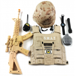 566880 ZESTAW WOJSKOWY ŻOŁNIERZ KASK KARABIN