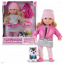 121661 LALKA NATALIA Z PLUSZOWYM PIESKIEM